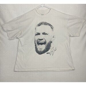 UFC Conor McGregor Graphic Shirt Mens Size 2X White Crewneck Short Sleeve